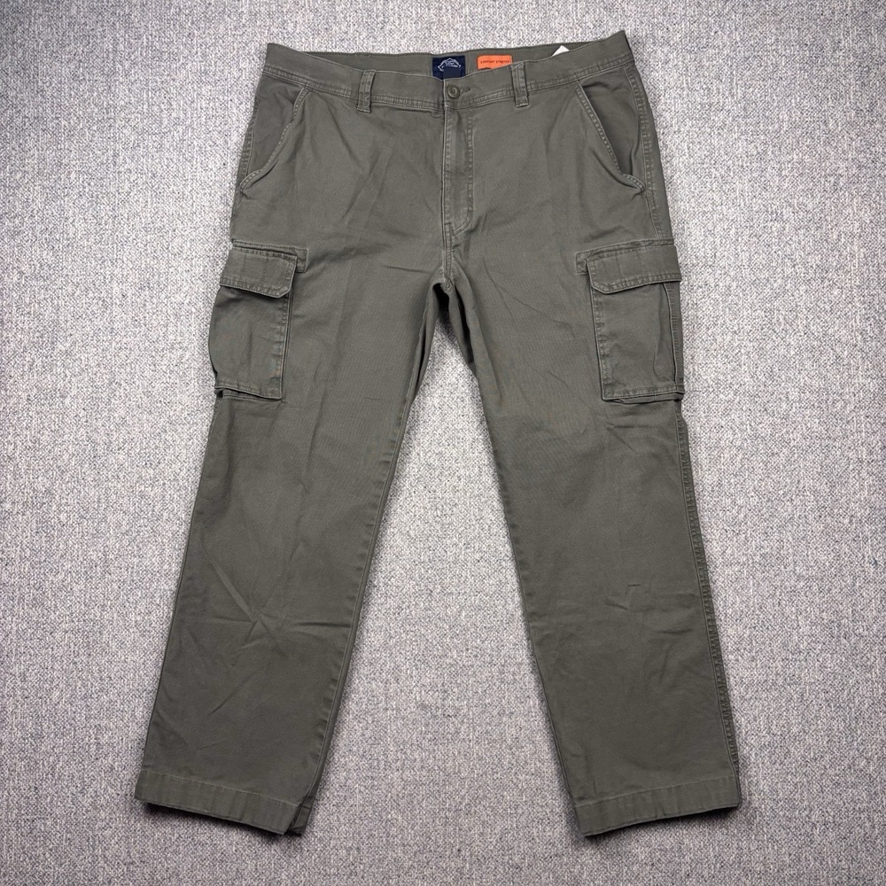 St John's Bay Cargo Pants Mens 38x32 Olive Comfort Stretch Utility Casual